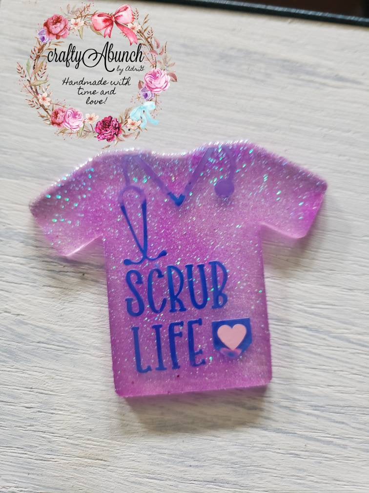 Scrub Life Badge Reel, Glitter Nurse Badge, Retractable Badge Reel, Pe –  craftyAbunch